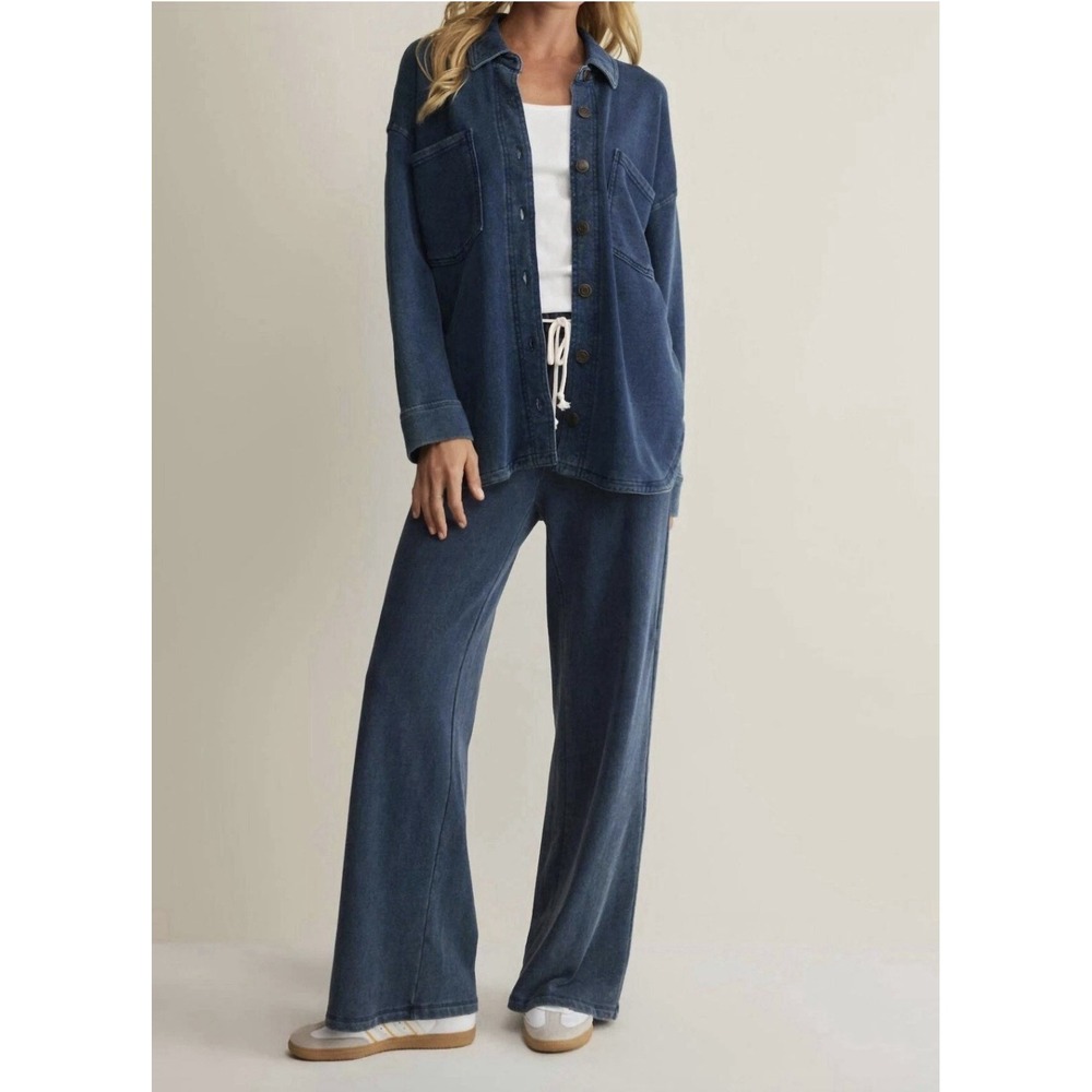 Z Supply Hunter Knit Denim Pants Size Medium